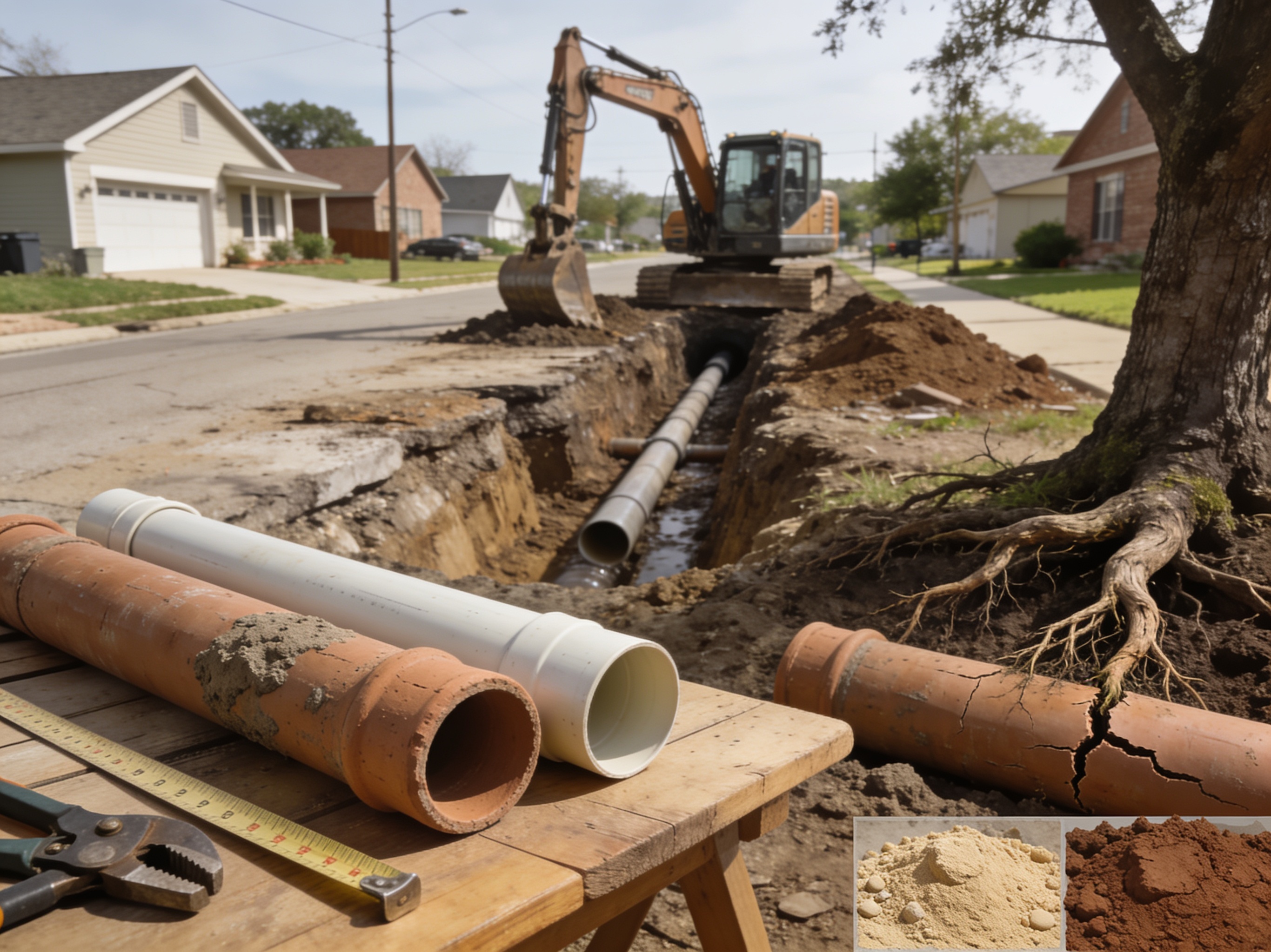 Cost Factors for Sewer Line Replacement in Bryan Neighborhoods