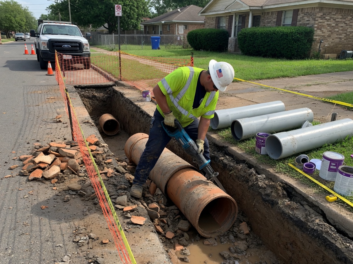 Sewer Line Replacement in Culpepper Manor Bryan TX, TX 77802