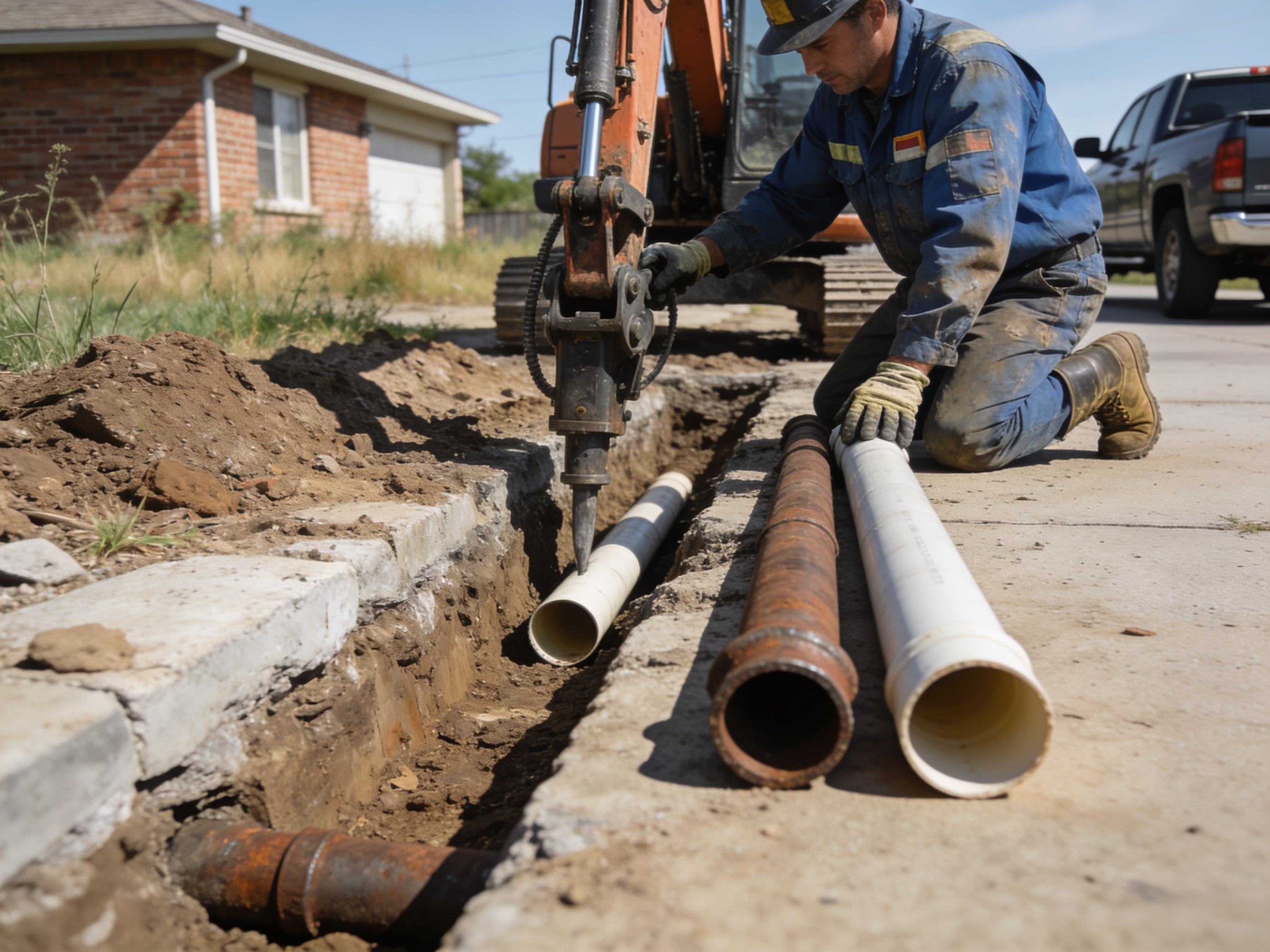 Sewer Line Replacement in Miramont Bryan TX