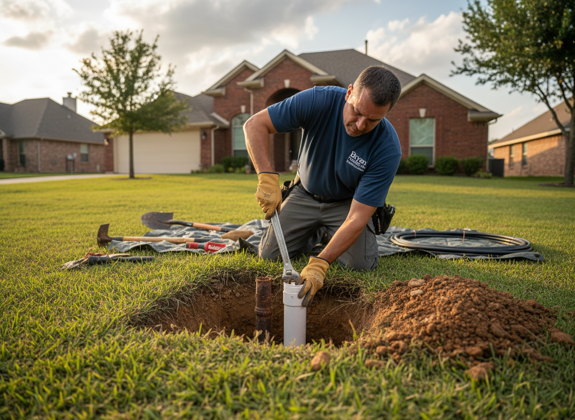 Sewer Line Replacement in East Side Bryan TX