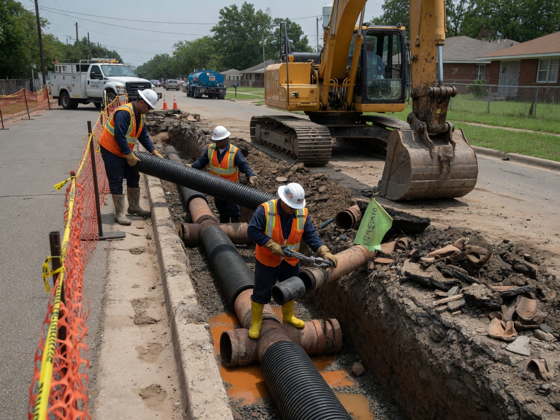 Sewer Line Replacement in Historic Downtown Bryan TX, TX 77803