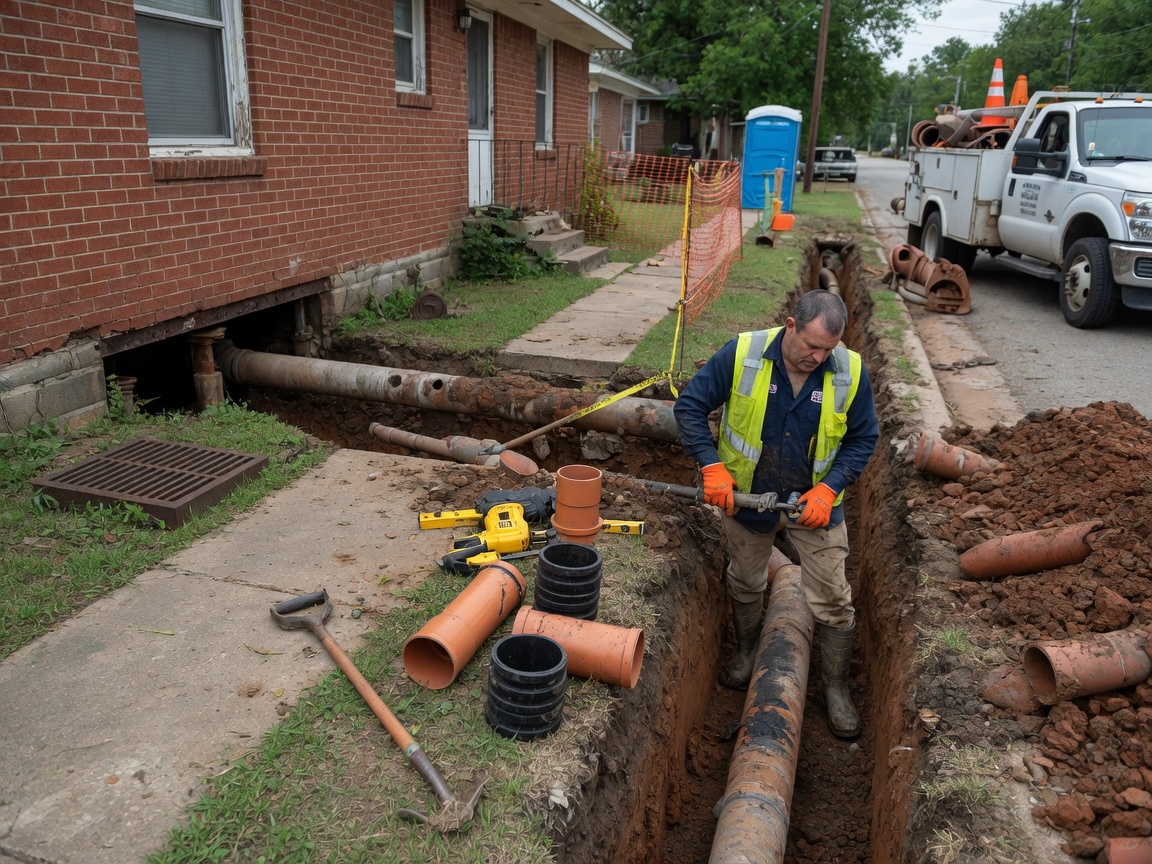 Sewer Line Replacement in Tiffany Park Bryan TX